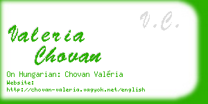 valeria chovan business card