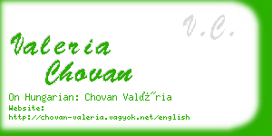 valeria chovan business card